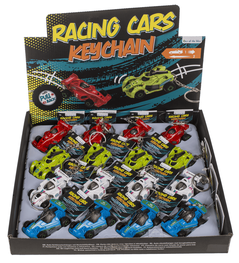Metal Keyring, Racing car with pull back