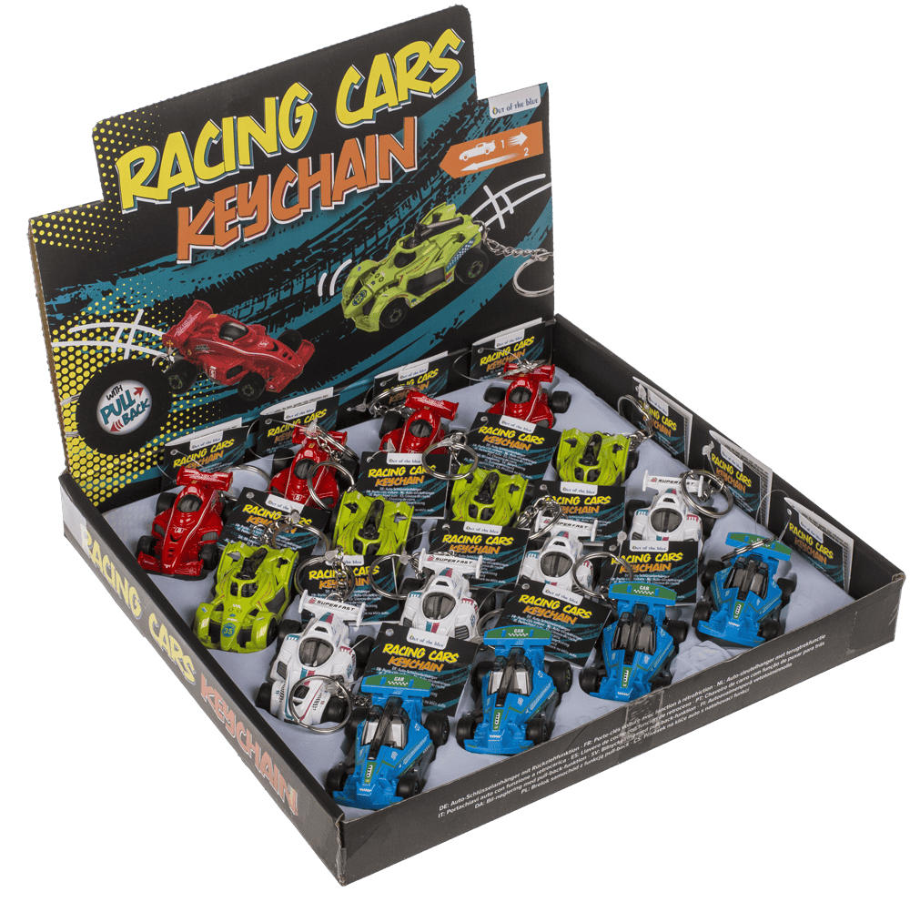 Metal Keyring, Racing car with pull back