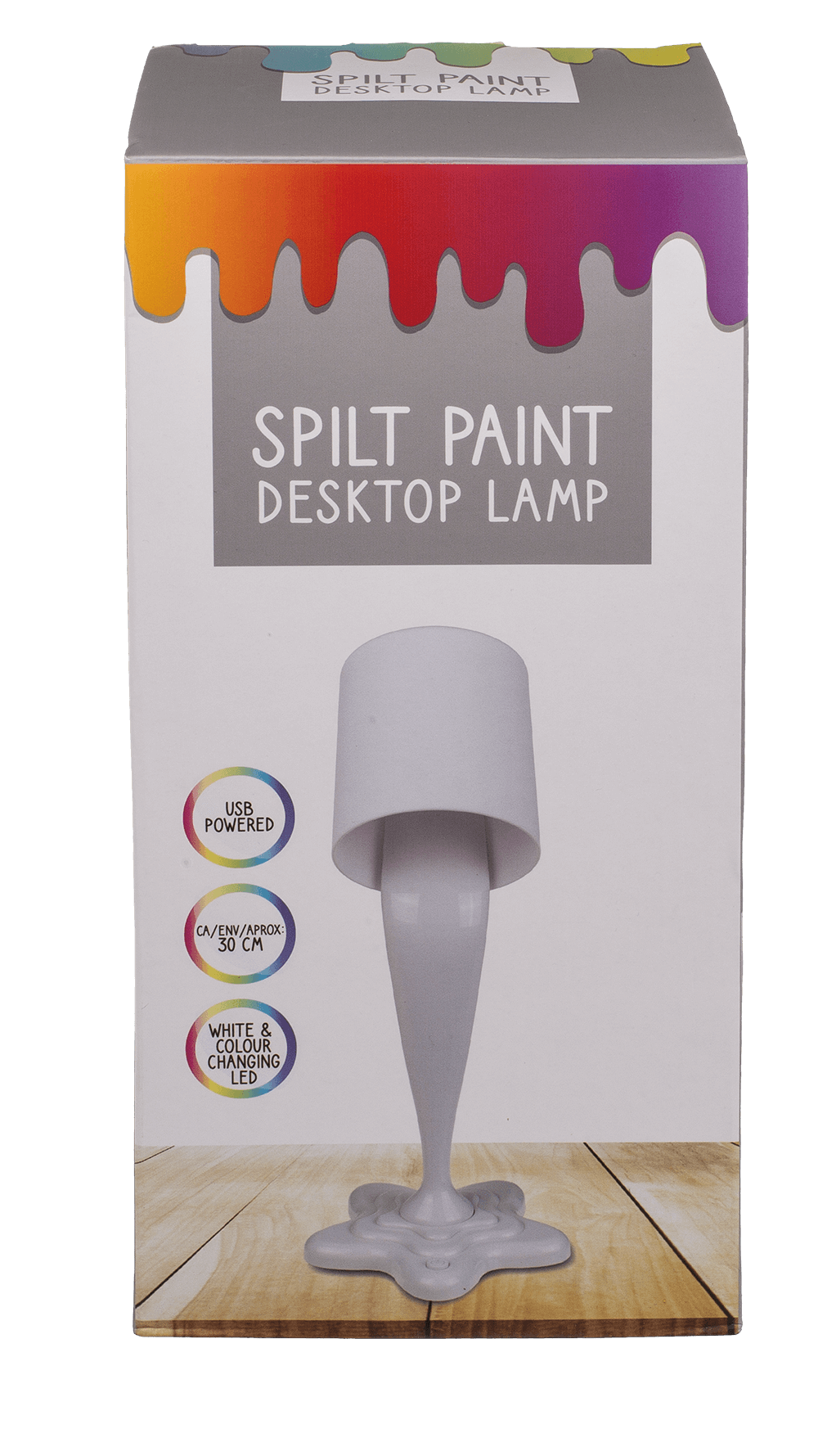 Spilt Paint Desktop Lamp, white,