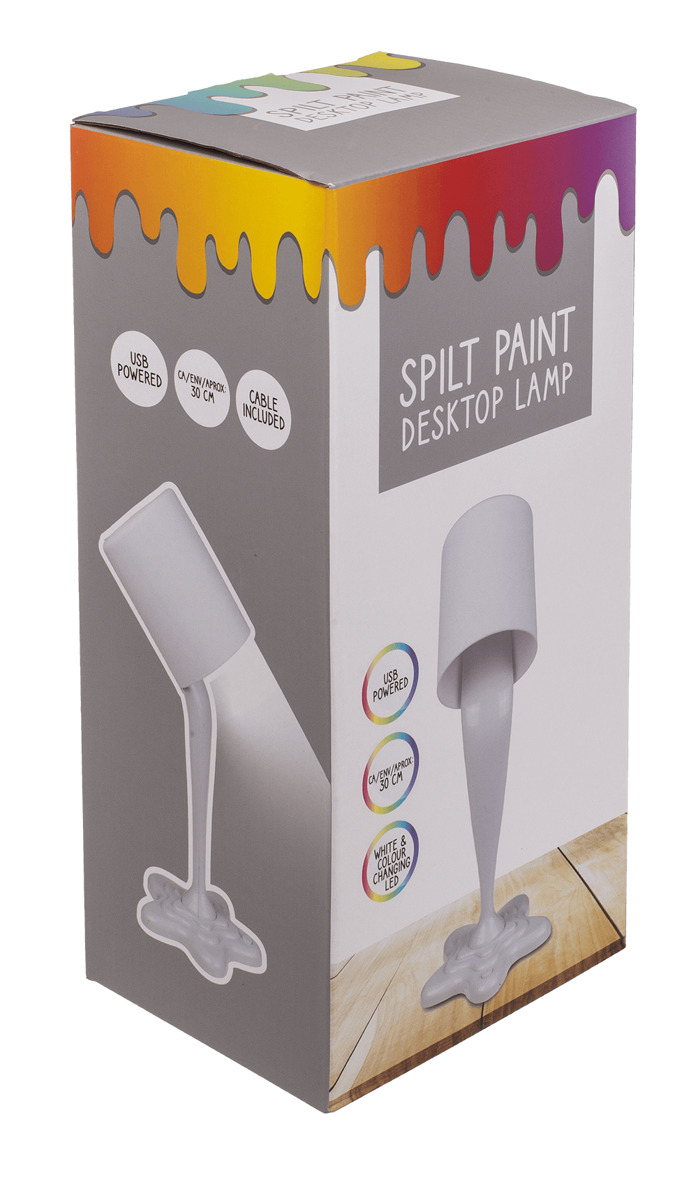 Spilt Paint Desktop Lamp, white,