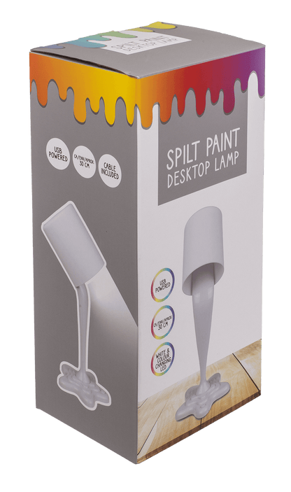 Spilt Paint Desktop Lamp, white,