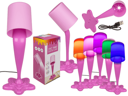 Spilt Paint Desktop Lamp, neon pink,