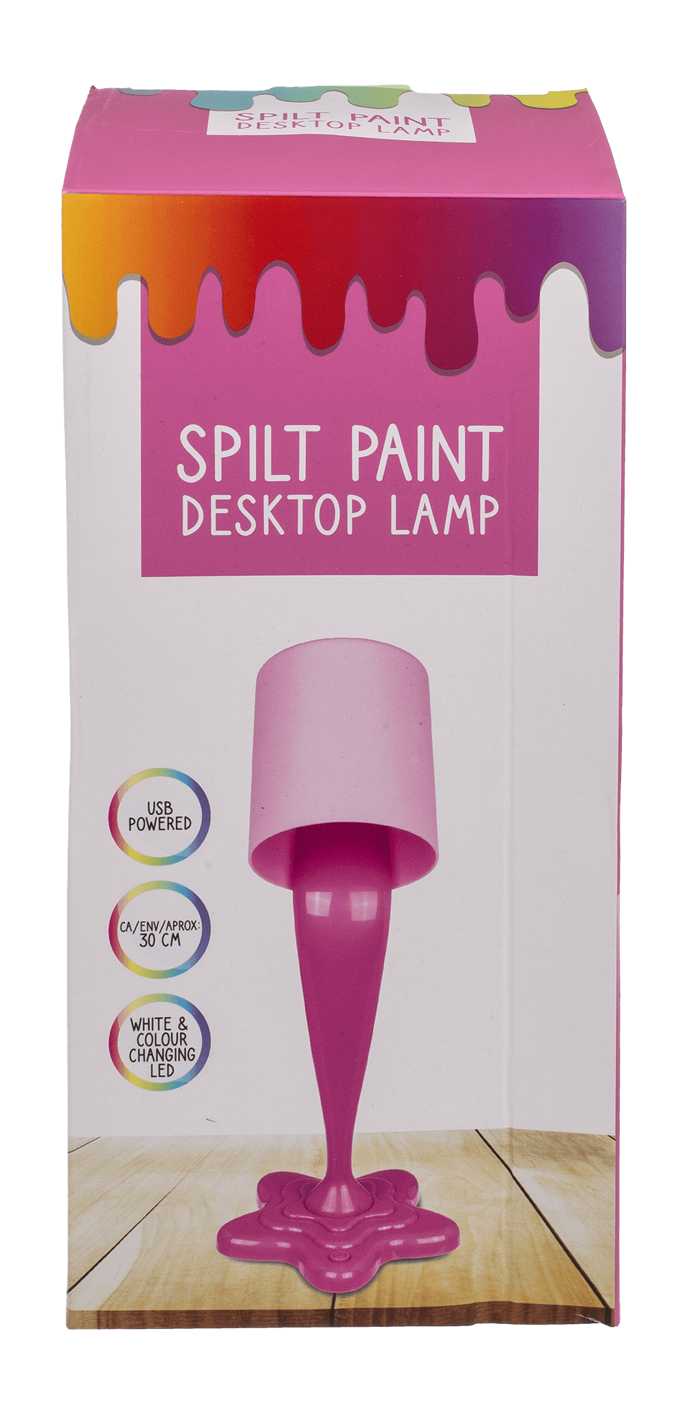 Spilt Paint Desktop Lamp, neon pink,