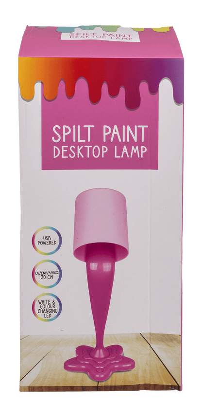 Spilt Paint Desktop Lamp, neon pink,