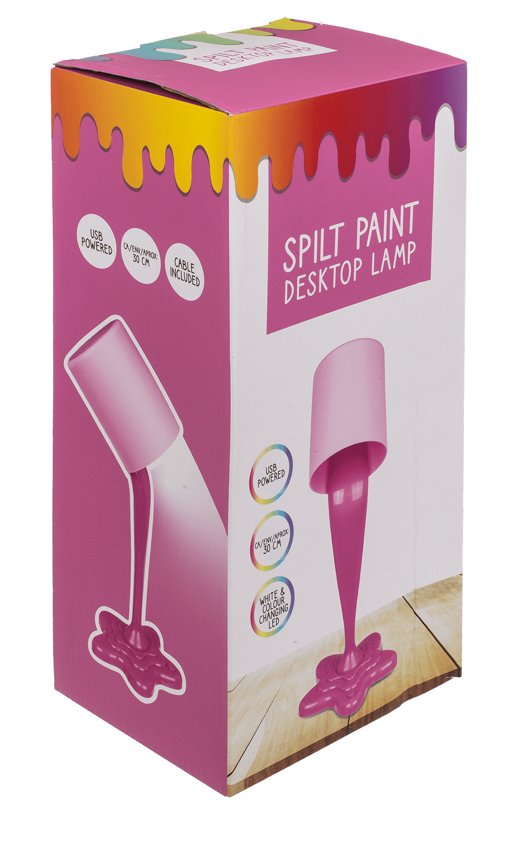 Spilt Paint Desktop Lamp, neon pink,