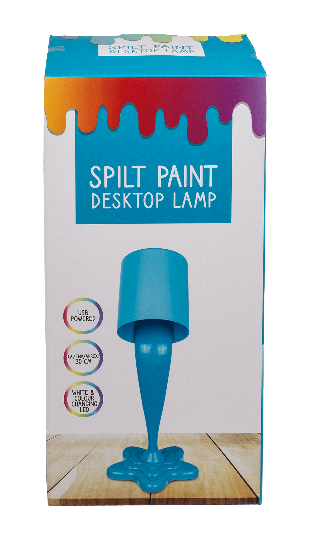Spilt Paint Desktop Lamp, neon blue,