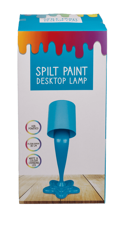Spilt Paint Desktop Lamp, neon blue,
