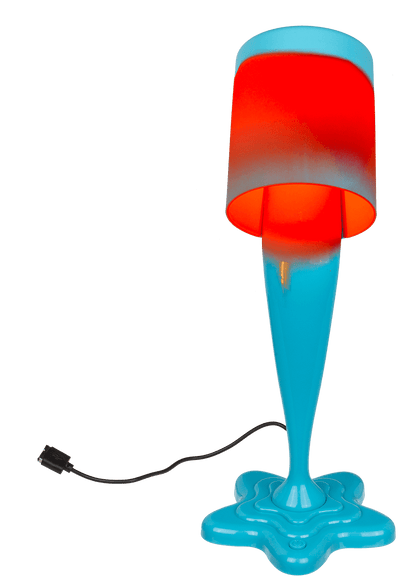 Spilt Paint Desktop Lamp, neon blue,