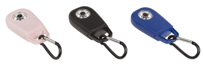 Pocket alarm with LED & snap hook,