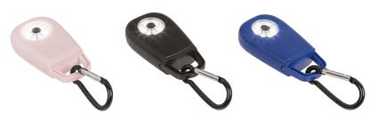 Pocket alarm with LED & snap hook,