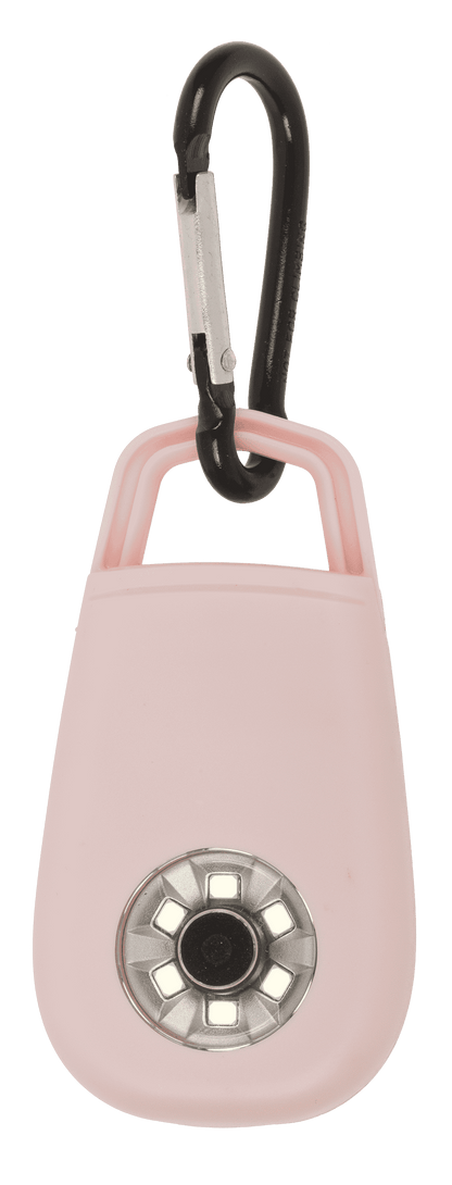 Pocket alarm with LED & snap hook,