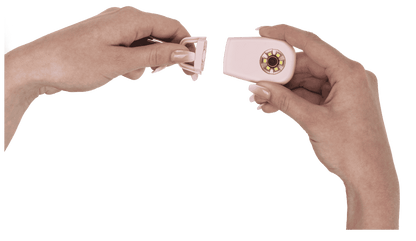 Pocket alarm with LED & snap hook,