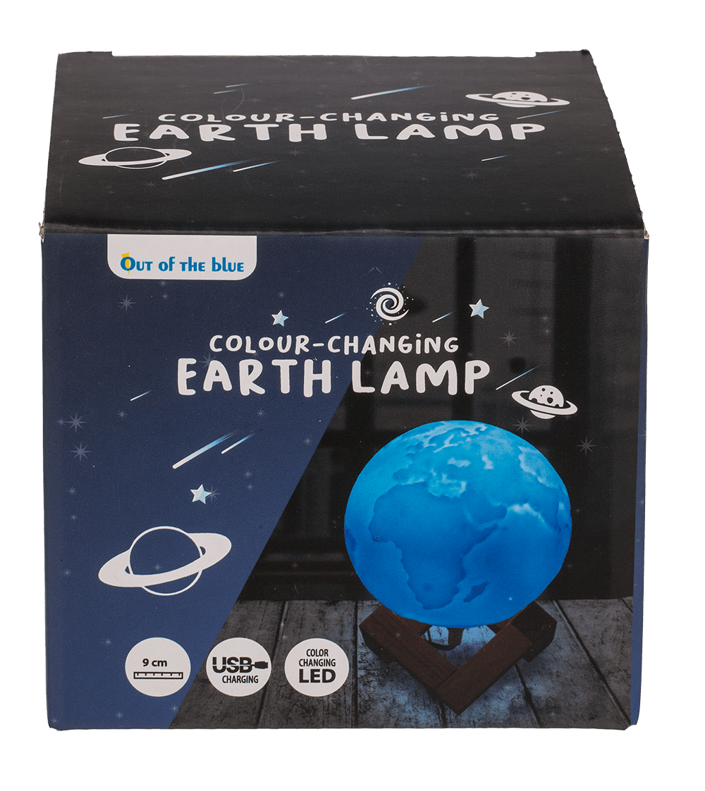 Color Changing Lamp, Earth, ca. 10 cm,