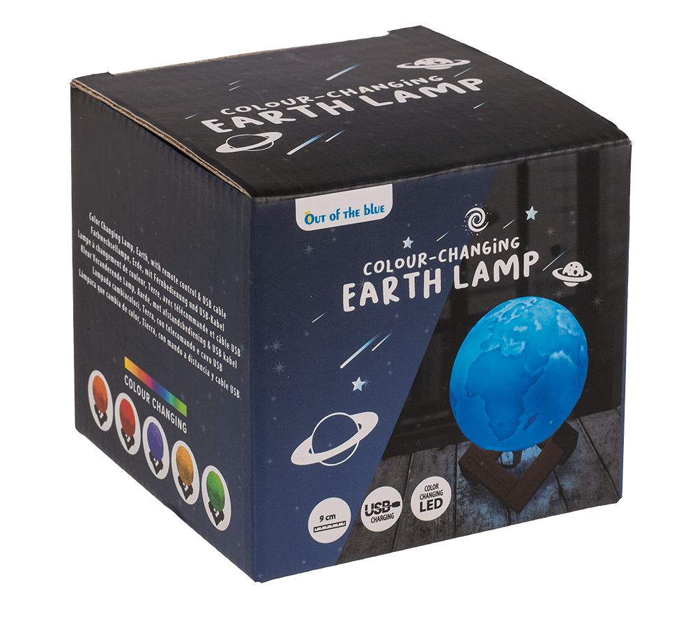 Color Changing Lamp, Earth, ca. 10 cm,