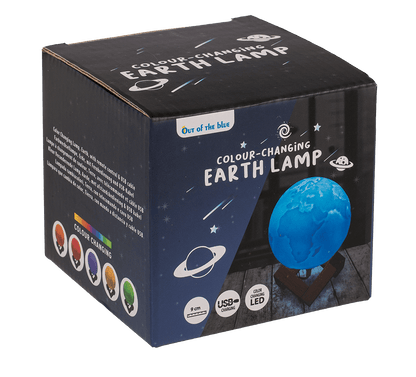 Color Changing Lamp, Earth, ca. 10 cm,