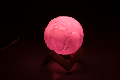 Color Changing Lamp, Earth, ca. 10 cm,