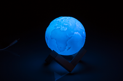 Color Changing Lamp, Earth, ca. 10 cm,