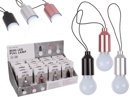 Mini LED pushing lamp, ca. 5 cm, 3 colours ass.,