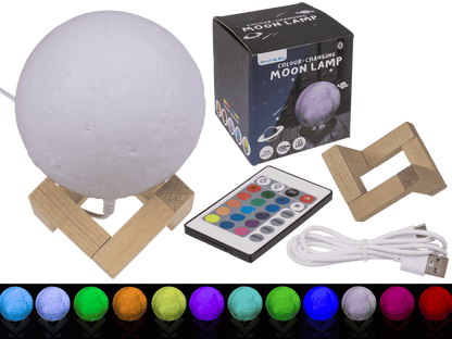 Color Changing Lamp, Moon, ca. 10 cm,