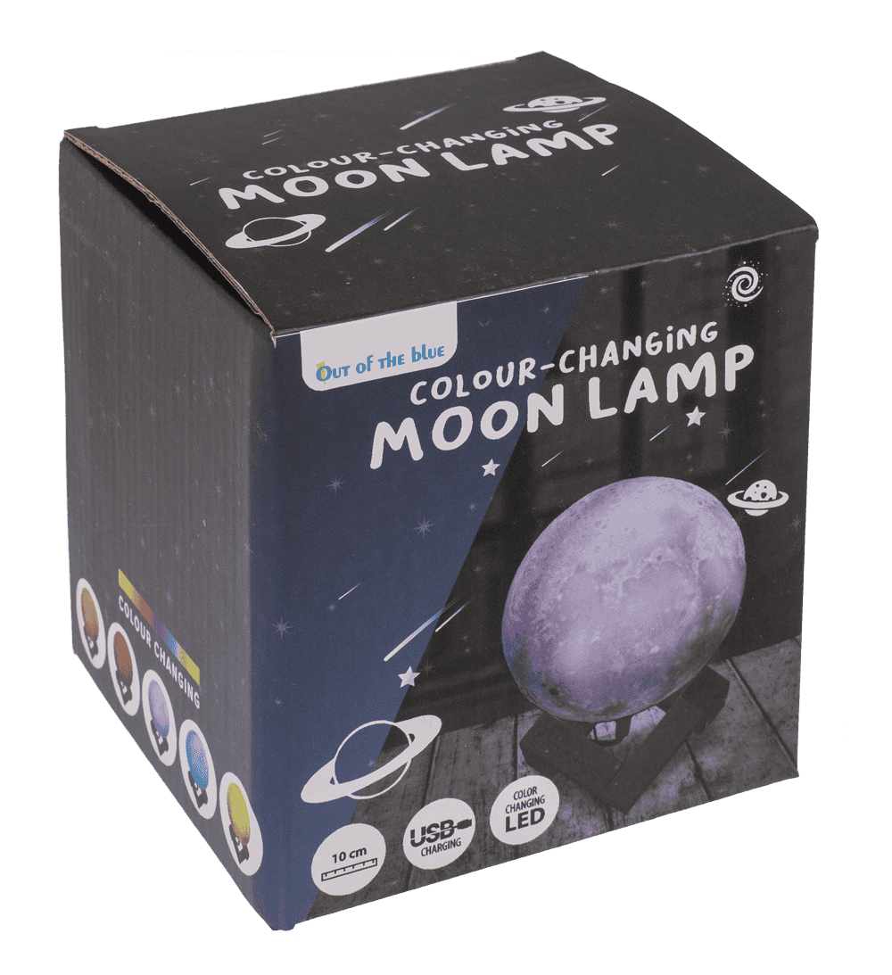 Color Changing Lamp, Moon, ca. 10 cm,
