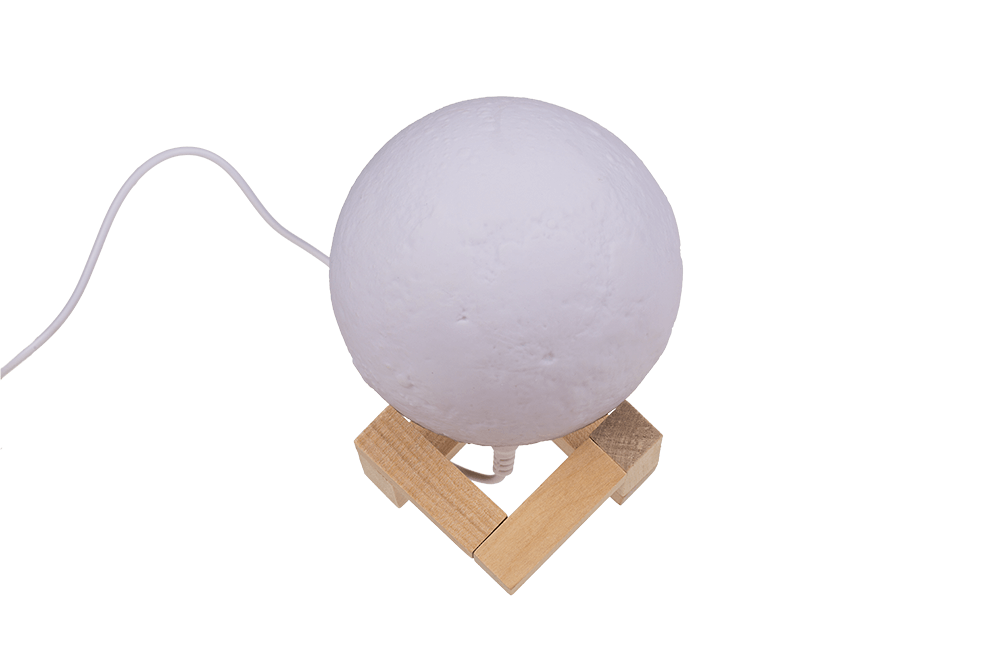 Color Changing Lamp, Moon, ca. 10 cm,