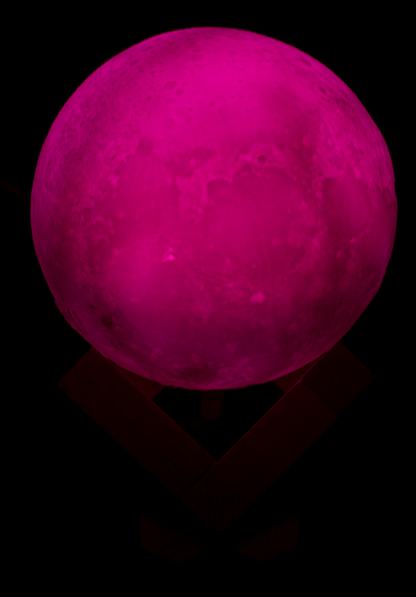 Color Changing Lamp, Moon, ca. 10 cm,