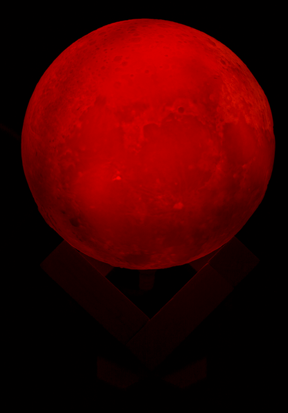 Color Changing Lamp, Moon, ca. 10 cm,