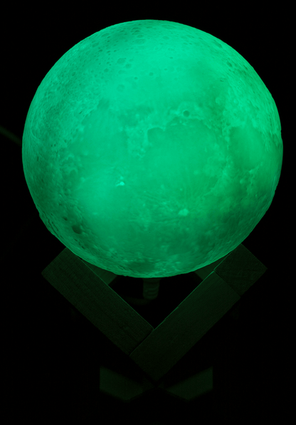 Color Changing Lamp, Moon, ca. 10 cm,