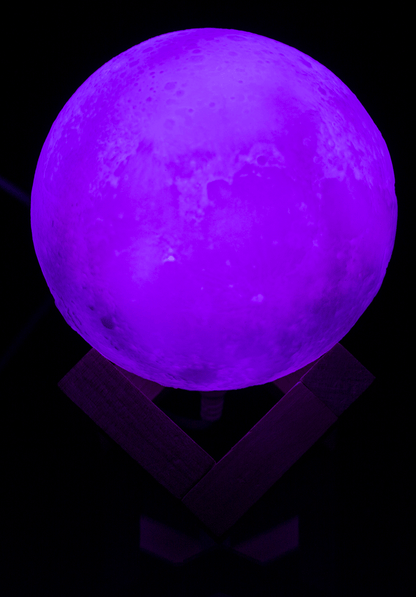 Color Changing Lamp, Moon, ca. 10 cm,