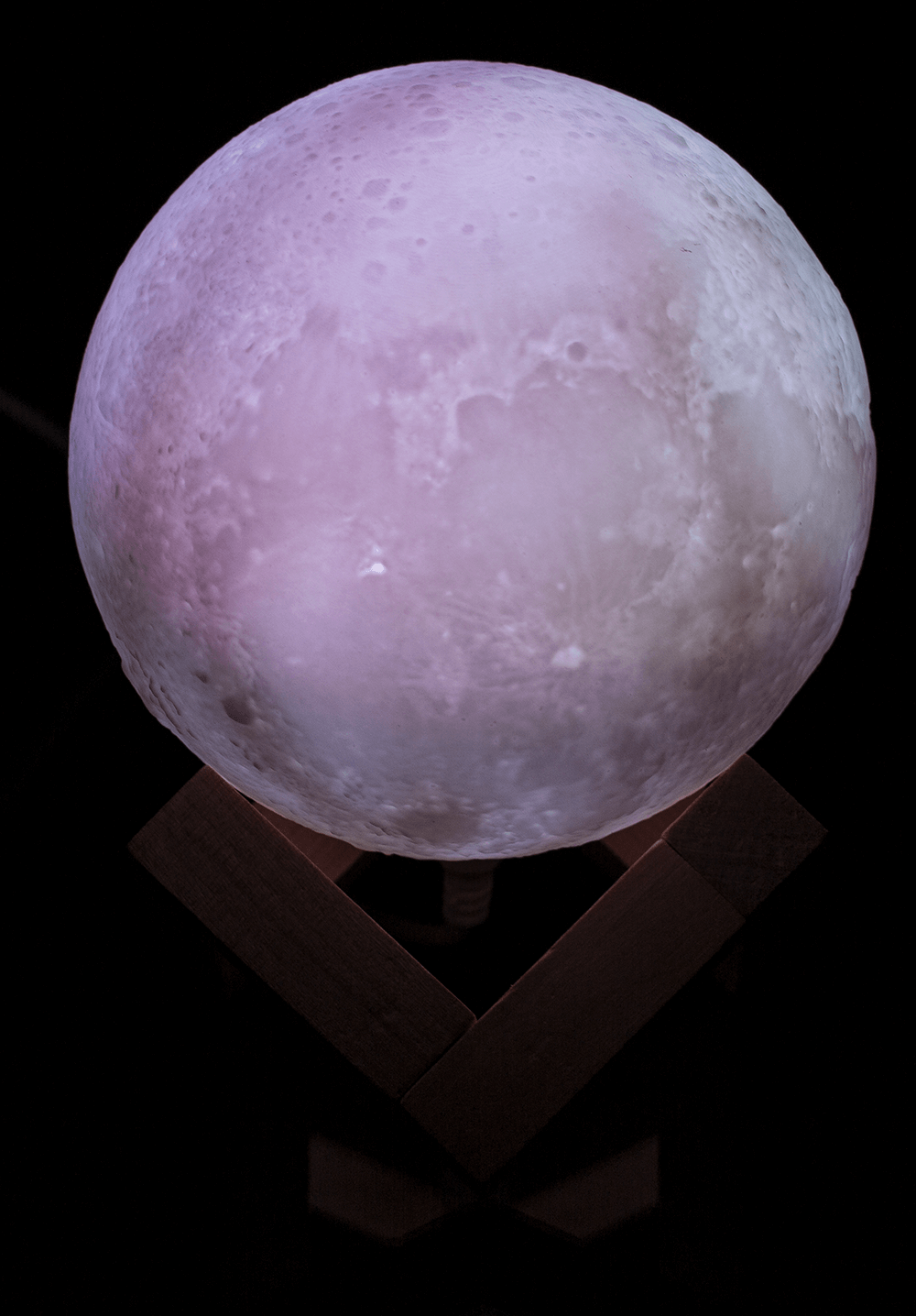 Color Changing Lamp, Moon, ca. 10 cm,