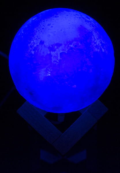 Color Changing Lamp, Moon, ca. 10 cm,