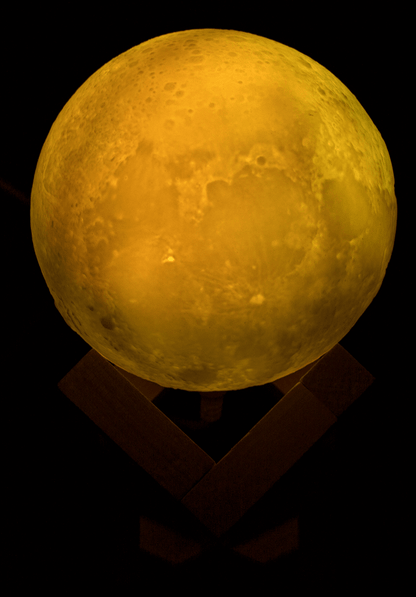 Color Changing Lamp, Moon, ca. 10 cm,