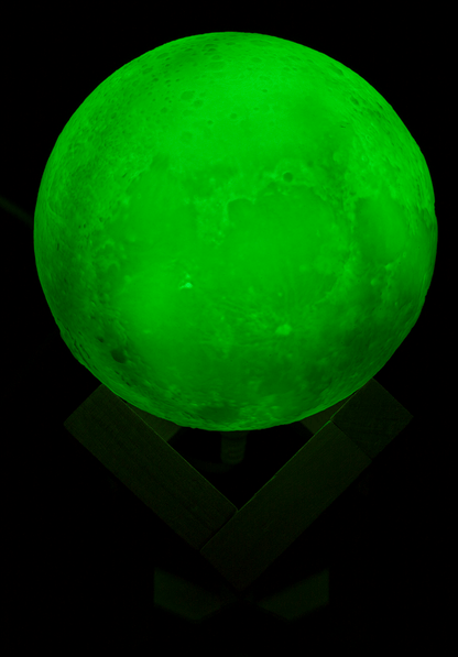 Color Changing Lamp, Moon, ca. 10 cm,