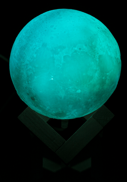 Color Changing Lamp, Moon, ca. 10 cm,