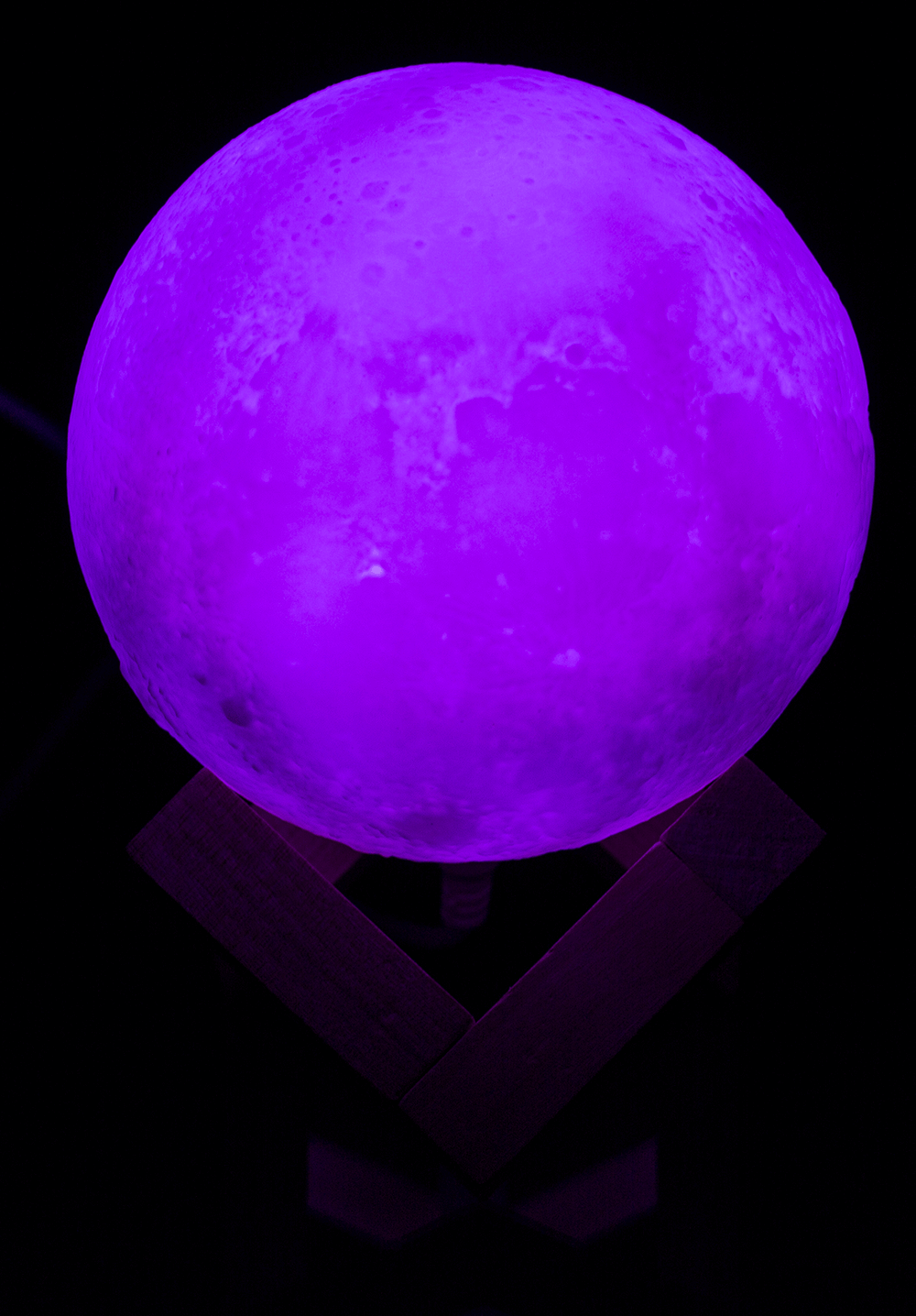 Color Changing Lamp, Moon, ca. 10 cm,