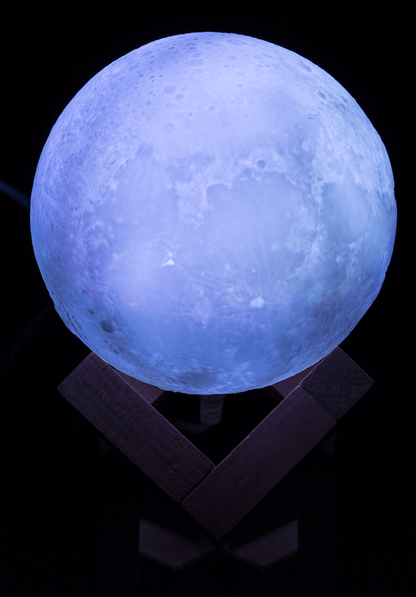 Color Changing Lamp, Moon, ca. 10 cm,