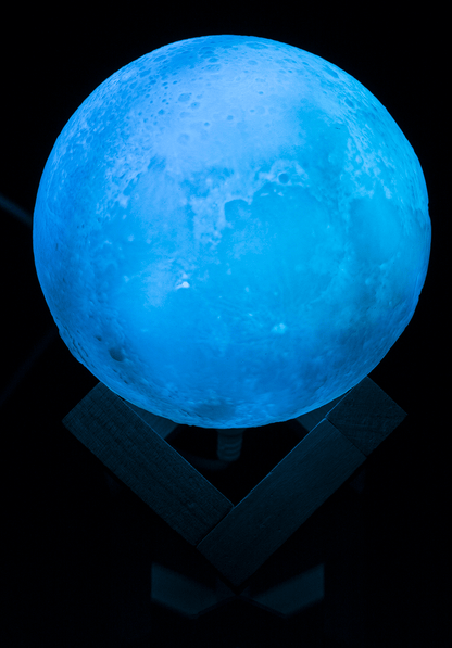 Color Changing Lamp, Moon, ca. 10 cm,