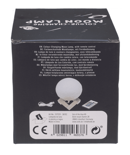 Color Changing Lamp, Moon, ca. 10 cm,