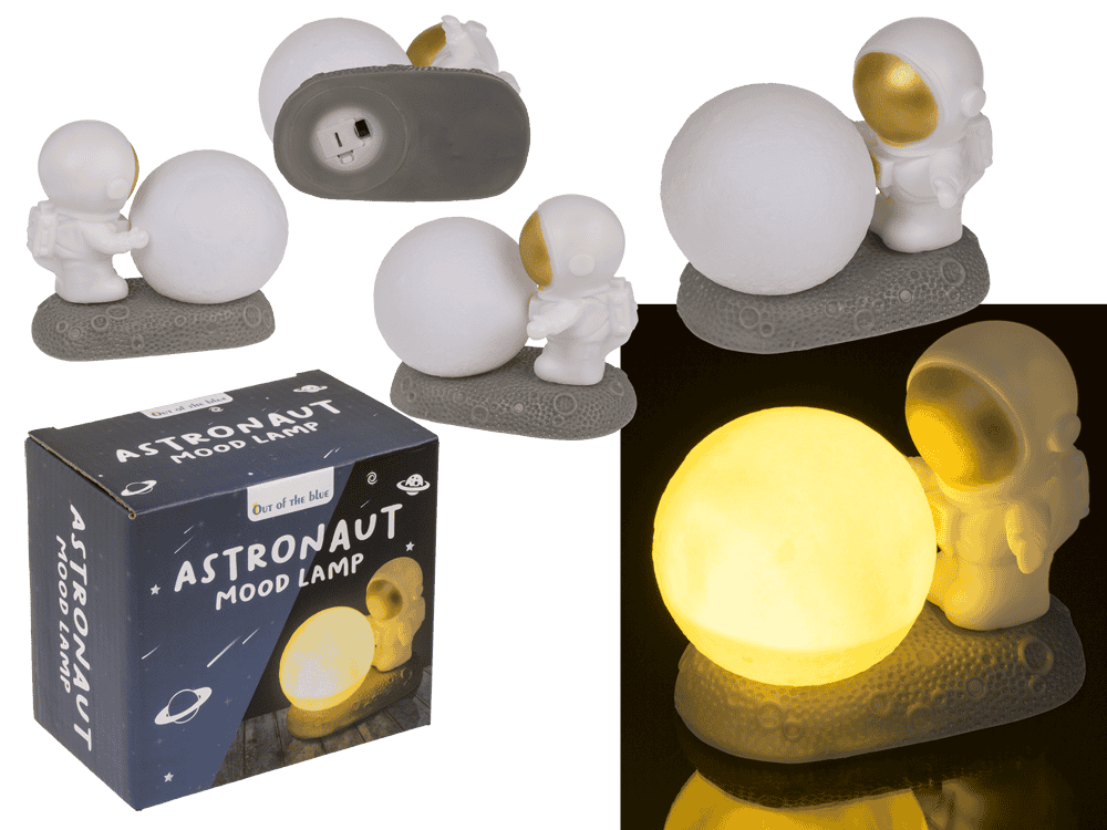 57-1252_000.png Astronaut LED nachtlampje, 13x11 cm, inclusief 3 LR44 batterijen, verpakt in een cadeauverpakking.