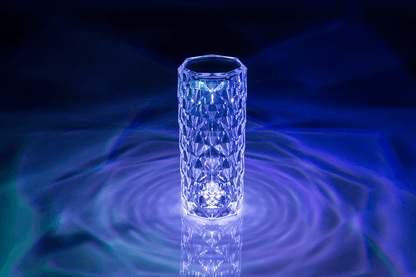 Crystal Lamp, ca. 21 x 9 cm, with colour changing