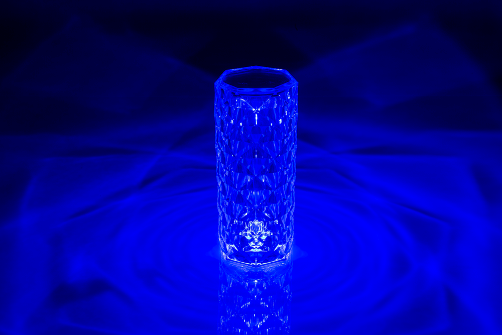 Crystal Lamp, ca. 21 x 9 cm, with colour changing