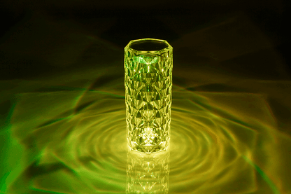 Crystal Lamp, ca. 21 x 9 cm, with colour changing