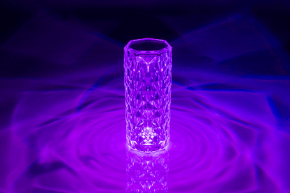 Crystal Lamp, ca. 21 x 9 cm, with colour changing