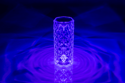 Crystal Lamp, ca. 21 x 9 cm, with colour changing