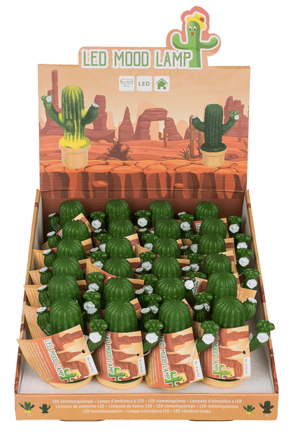 LED Mood lamp, Cactus, 8 x 12 cm,