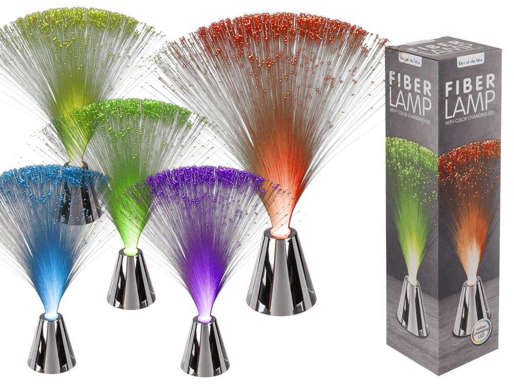 Plastic Fiber lamp with chrome base,