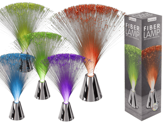 Plastic Fiber lamp with chrome base,