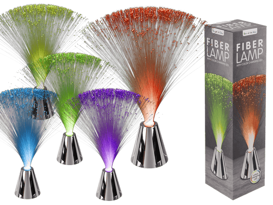 Plastic Fiber lamp with chrome base,