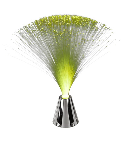 Plastic Fiber lamp with chrome base,