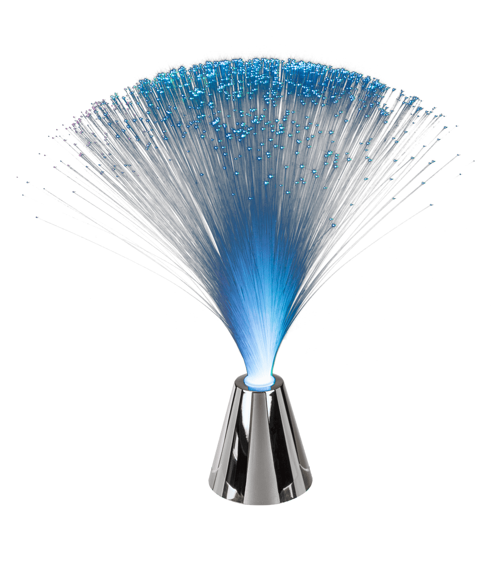 Plastic Fiber lamp with chrome base,